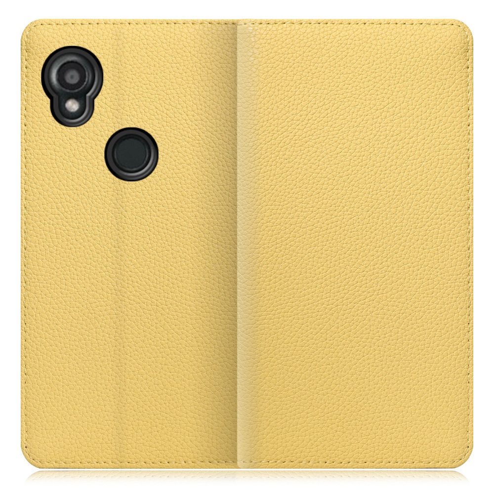 [ LOOF BOOK ] KYOCERA DIGNO SX3 KYG02 dignosx3 ディグノ 京セラ KYOCERA スマホケース ケース カバー 手帳型ケース カード収納 本革 マグネットなし ベルトなし [ DIGNO SX3 KYG02 / ジャスミンイエロー ]