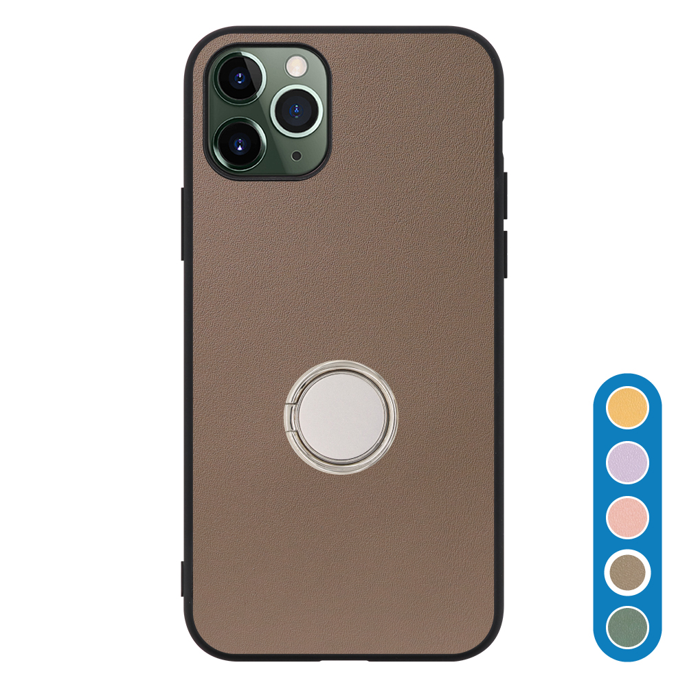 [ LOOF RING-SHELL ] iPhone 11 Pro iPhone11pro 11pro スマホケース 背面 ケース カバー ハードケース スマホリング リング付き 本革 ストラップホール [ iPhone 11 Pro ]