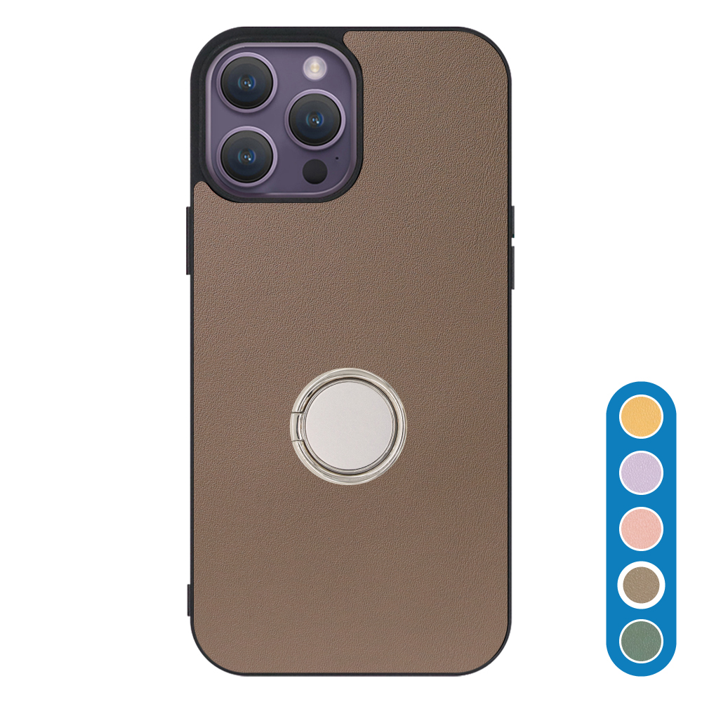 [ LOOF RING-SHELL ] iPhone 14 Pro Max iphone14promax 14promax プロマックス スマホケース 背面 ケース カバー ハードケース スマホリング リング付き 本革 ストラップホール [ iPhone 14 Pro Max ]