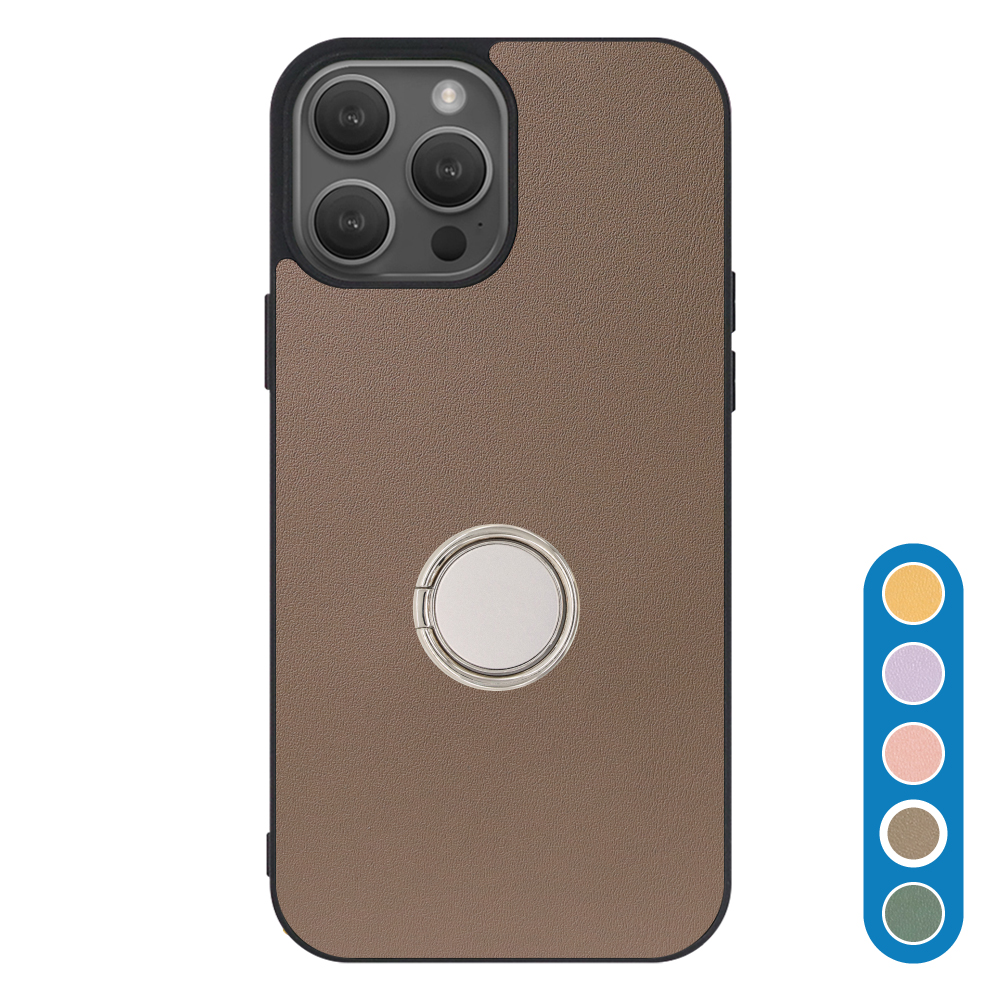 [ LOOF RING-SHELL ] iPhone 14 Pro iphone14pro 14pro プロ スマホケース 背面 ケース カバー ハードケース スマホリング リング付き 本革 ストラップホール [ iPhone 14 Pro ]