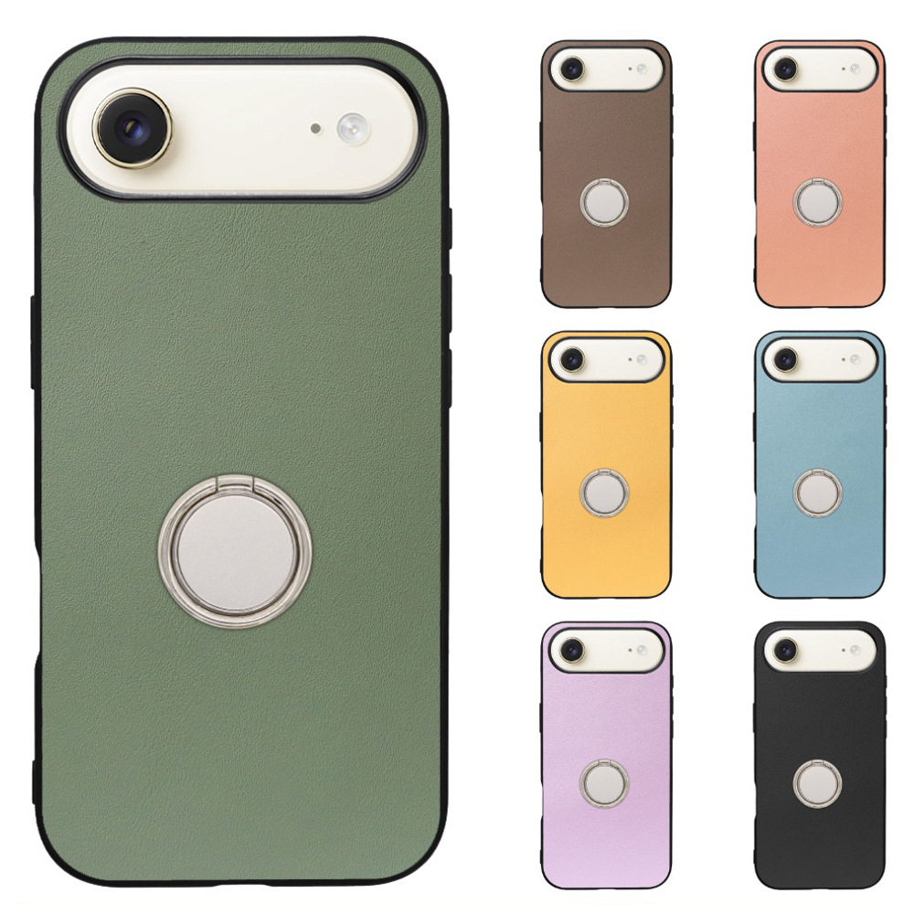 [ LOOF RING-SHELL (シンプル Ver.) ] iPhone Air iPhone Air アイフォン エア iPhoneAir スマホケース 背面 ケース カバー ハードケース スマホリング リング付き 本革 ストラップホール [ iPhone Air 用 ]