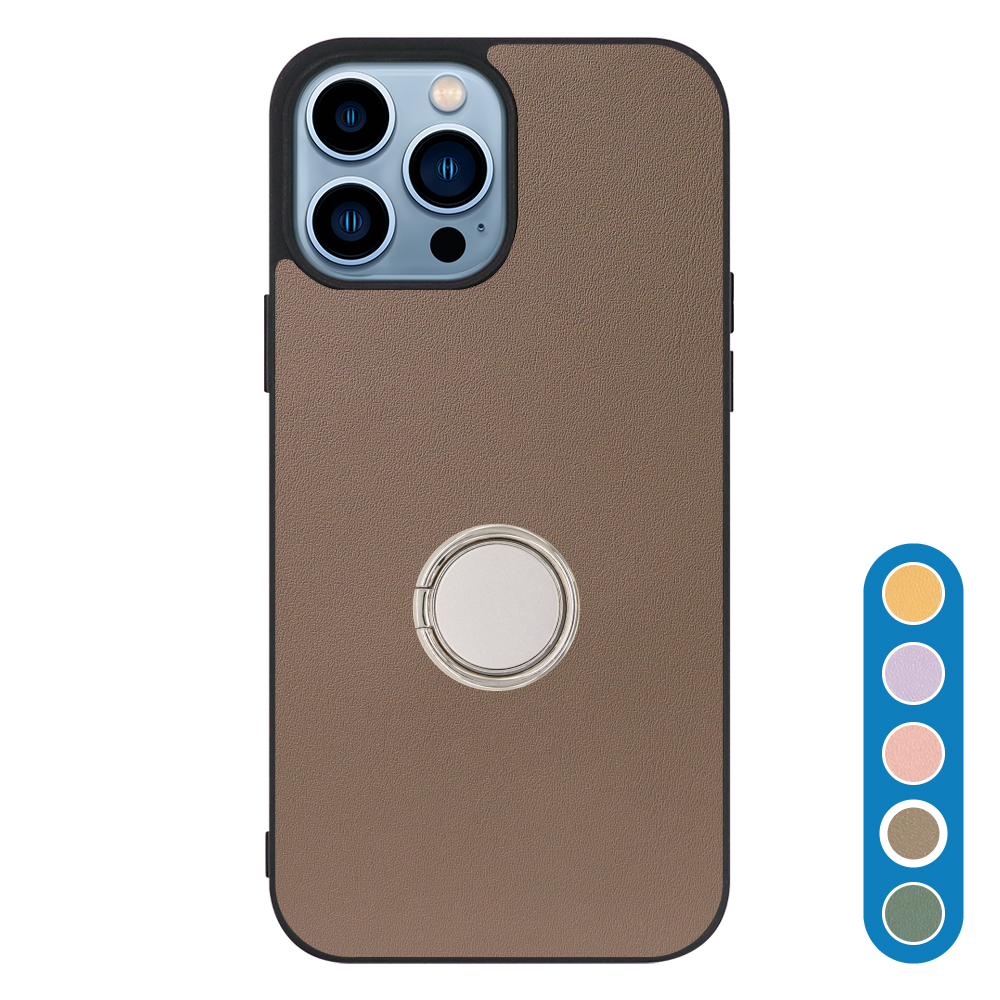 [ LOOF RING-SHELL ] iPhone 13 Pro iphone13pro 13pro プロ スマホケース 背面 ケース カバー ハードケース スマホリング リング付き 本革 ストラップホール [ iPhone 13 Pro ]