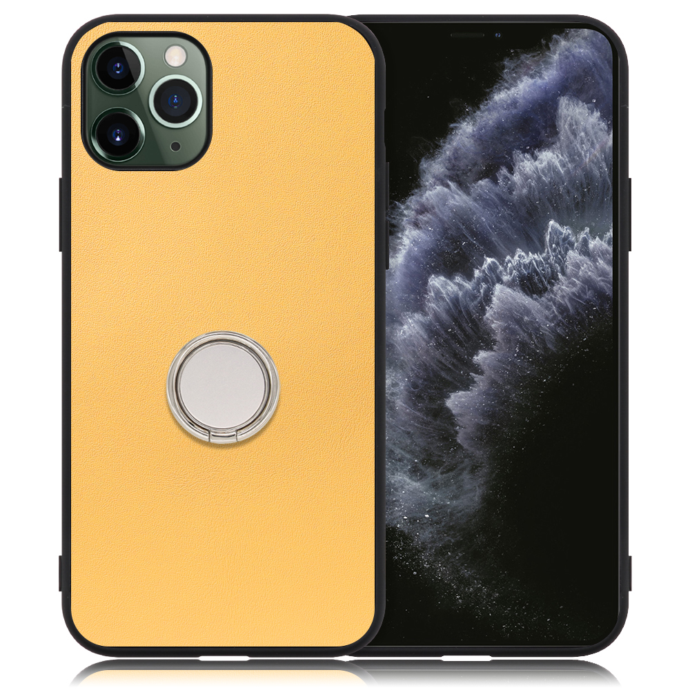 [ LOOF RING-SHELL ] iPhone 11 Pro iPhone11pro 11pro スマホケース 背面 ケース カバー ハードケース スマホリング リング付き 本革 ストラップホール [ iPhone 11 Pro ]