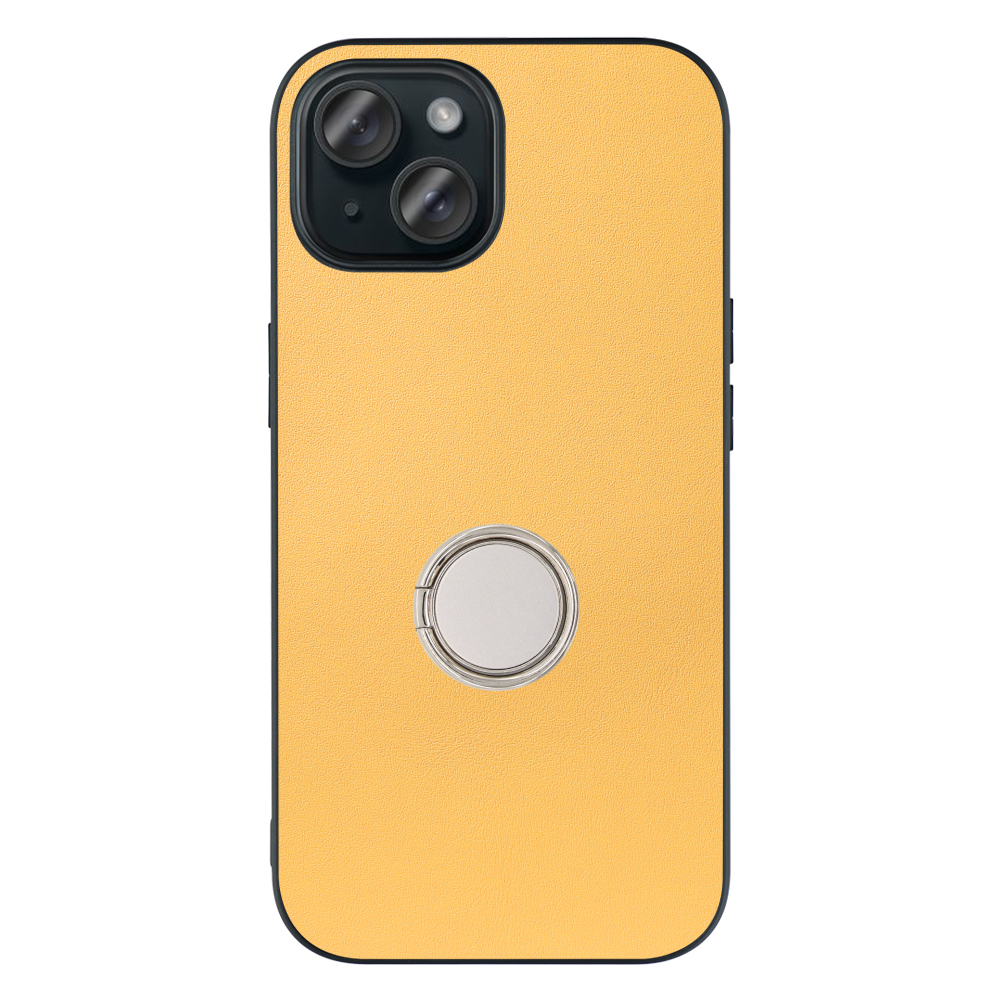 [ LOOF RING-SHELL ] iPhone 15 iPhone15 アイフォン15 iPhone 15 アイフォン 15 スマホケース 背面 ケース カバー ハードケース スマホリング リング付き 本革 ストラップホール [ iPhone 15 ]