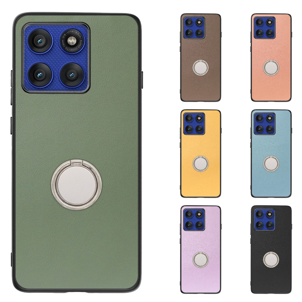[ LOOF RING-SHELL (シンプル Ver.) ] motorola edge 60 pro / 60s pro  スマホケース 背面 ケース カバー ハードケース スマホリング リング付き 本革 ストラップホール [ motorola edge 60 pro / 60s pro ]