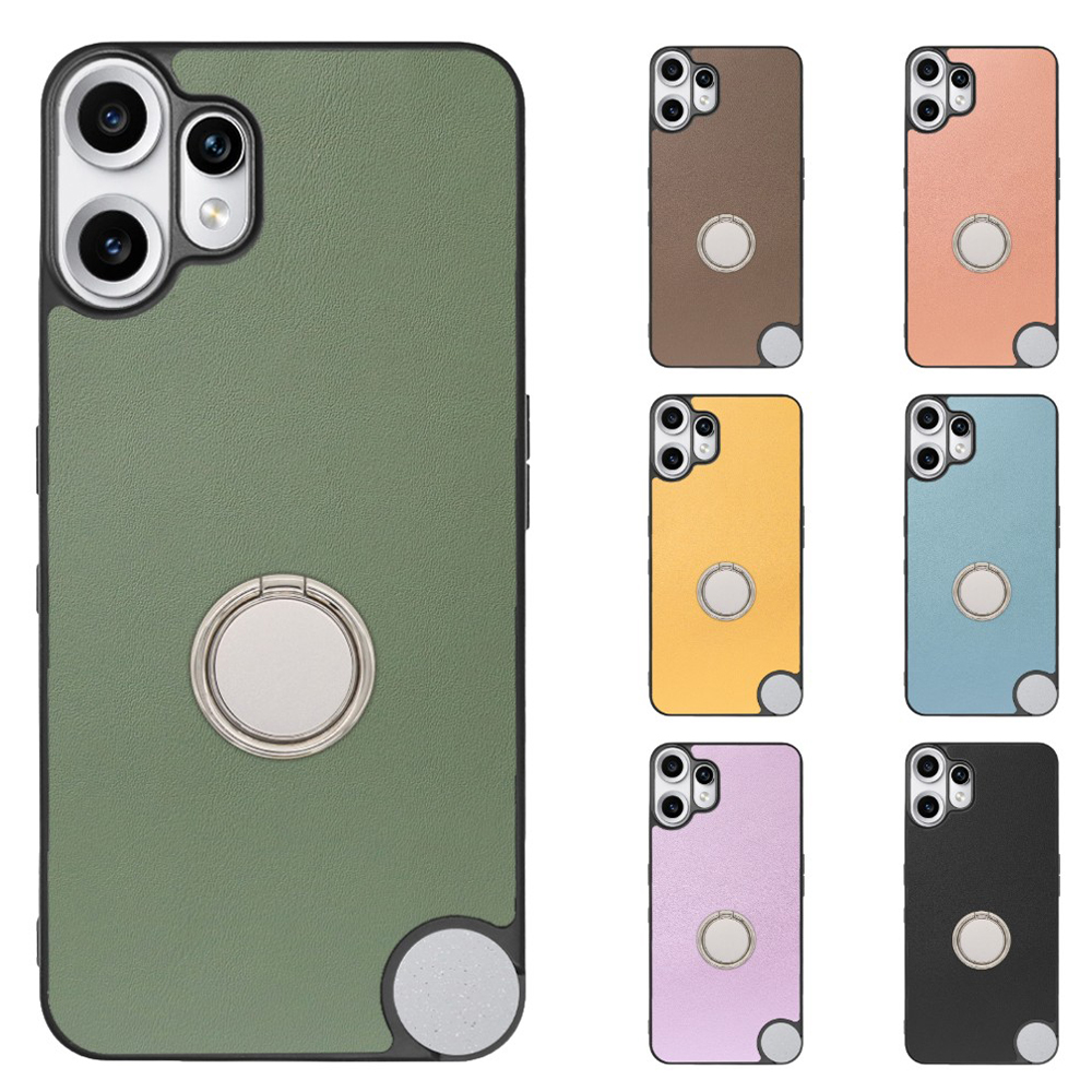 [ LOOF RING-SHELL (シンプル Ver.) ] CMF Phone 2 Pro Nothing  スマホケース 背面 ケース カバー ハードケース スマホリング リング付き 本革 ストラップホール [ CMF Phone 2 Pro ]