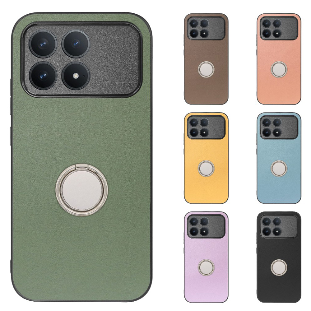 [ LOOF RING-SHELL (シンプル Ver.) ] POCO F8 Pro Xiaomi スマホケース 背面 ケース カバー ハードケース スマホリング リング付き 本革 ストラップホール [ POCO F8 Pro ]