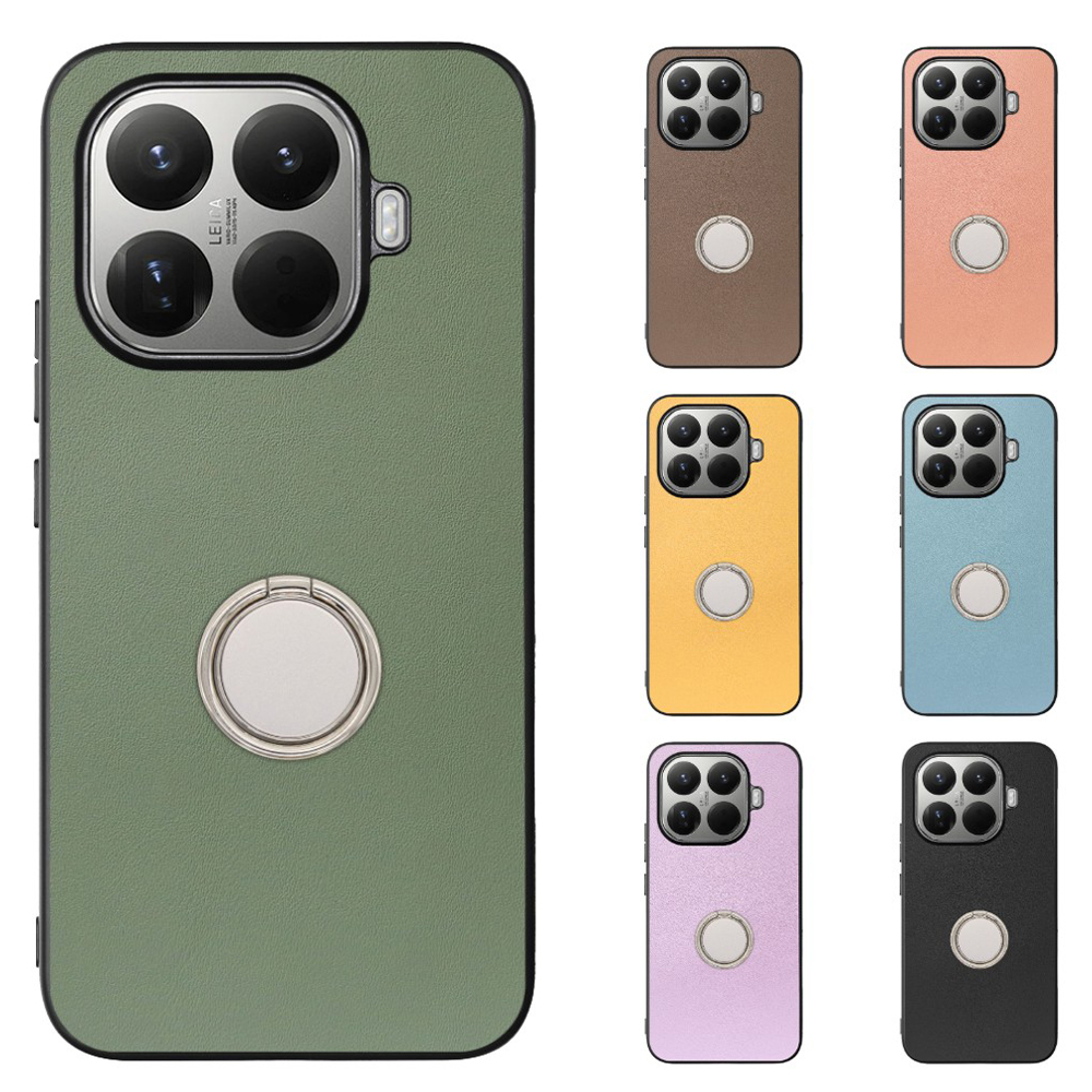 [ LOOF RING-SHELL (シンプル Ver.) ] Xiaomi 15T Pro シャオミ 15T Pro スマホケース 背面 ケース カバー ハードケース スマホリング リング付き 本革 ストラップホール [ Xiaomi 15T Pro ]