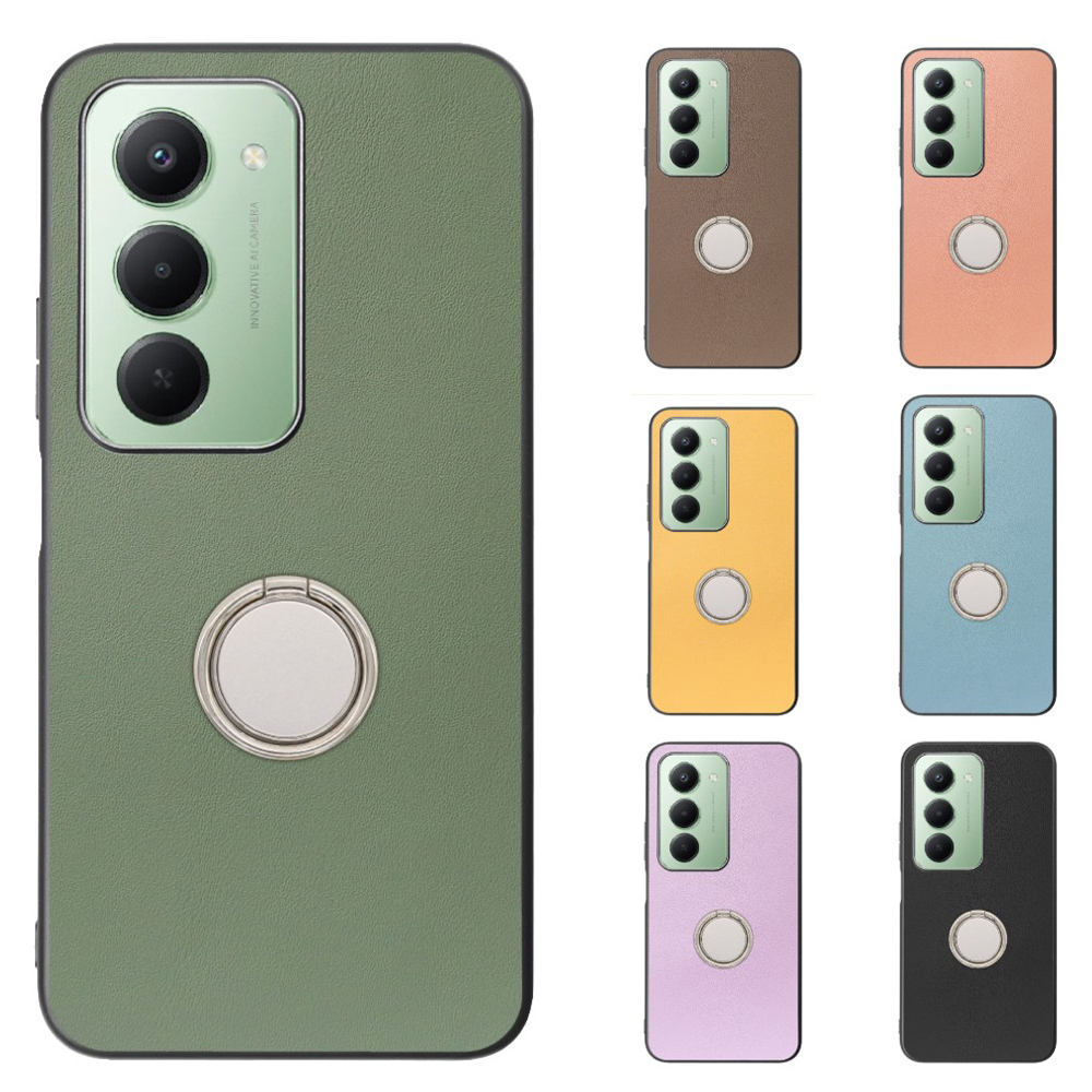 [ LOOF RING-SHELL (シンプル Ver.) ] Xiaomi REDMI 15 5G  スマホケース 背面 ケース カバー ハードケース スマホリング リング付き 本革 ストラップホール [ Xiaomi REDMI 15 5G ]