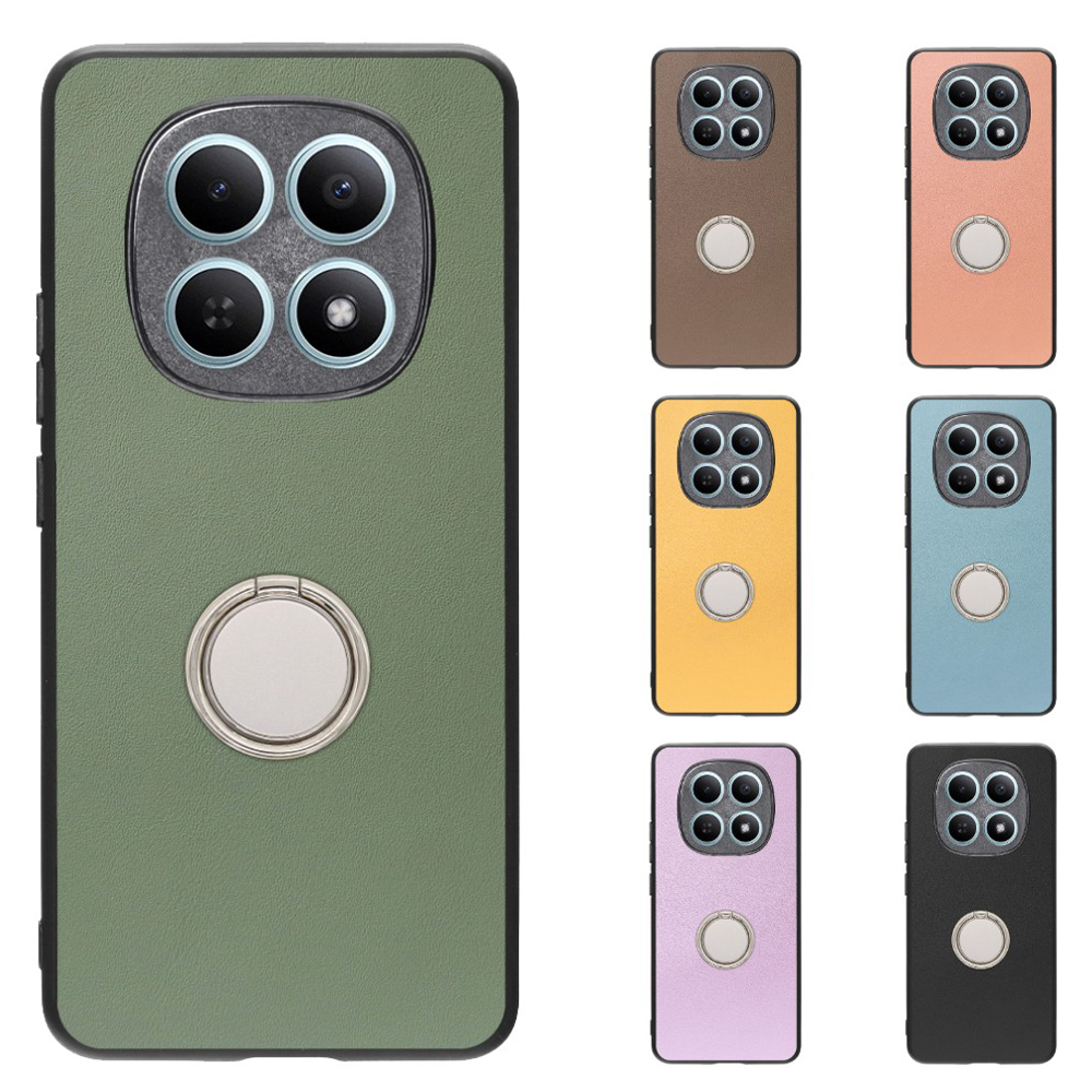 [ LOOF RING-SHELL (シンプル Ver.) ] POCO M8 5G Xiaomi 25118PC98G スマホケース 背面 ケース カバー ハードケース スマホリング リング付き 本革 ストラップホール [ POCO M8 5G ]