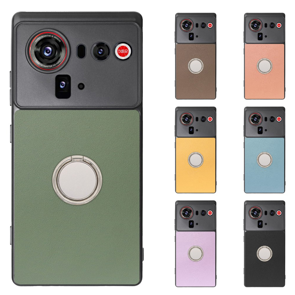 [ LOOF RING-SHELL (シンプル Ver.) ] nubia Z80 Ultra NX741J スマホケース 背面 ケース カバー ハードケース スマホリング リング付き 本革 ストラップホール [ nubia Z80 Ultra ]