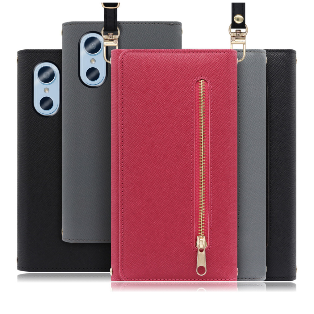 [ LOOF SHOULDER ] arrows We3 F-52G スマホケース ケース カバー ショルダー スマホショルダー ストラップ 肩掛け 首掛け 手帳型ケース カード収納 マグネット付き ベルトなし [ arrows We3 ]
