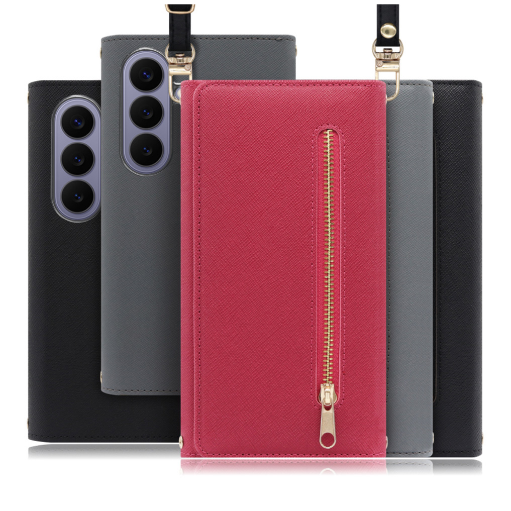 [ LOOF SHOULDER ] Galaxy S26 Samsung SC-51G スマホケース ケース カバー ショルダー スマホショルダー ストラップ 肩掛け 首掛け 手帳型ケース カード収納 マグネット付き ベルトなし [ Galaxy S26 ]