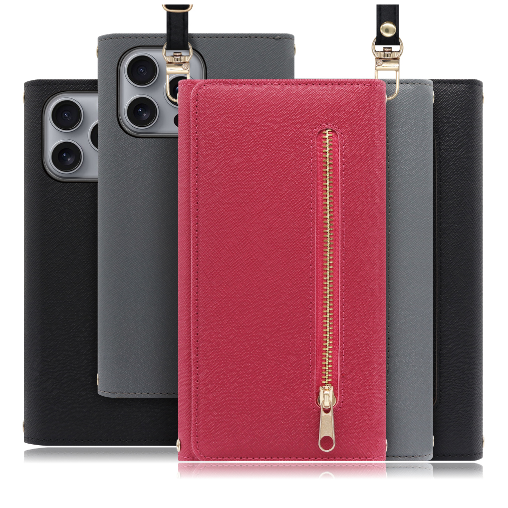 [ LOOF SHOULDER ] iPhone 16 Pro Max iPhone16 Pro Max アイフォン16 プロ マックス スマホケース ケース カバー ショルダー スマホショルダー ストラップ 肩掛け 首掛け 手帳型ケース カード収納 マグネット付き ベルトなし [ iPhone 16 Pro Max ]