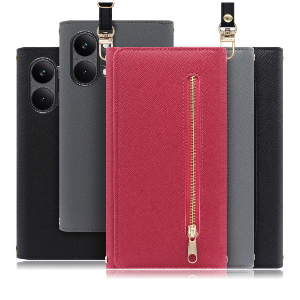 [ LOOF SHOULDER ] POCO X8 Pro Max Xiaomi シャオミ スマホケース ケース カバー ショルダー スマホショルダー ストラップ 肩掛け 首掛け 手帳型ケース カード収納 マグネット付き ベルトなし [ POCO X8 Pro Max ]