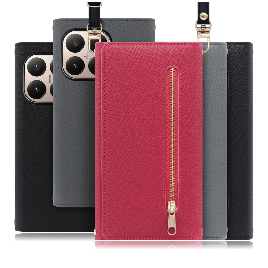 [ LOOF SHOULDER ] Xiaomi 15T シャオミ 15T スマホケース ケース カバー ショルダー スマホショルダー ストラップ 肩掛け 首掛け 手帳型ケース カード収納 マグネット付き ベルトなし [ Xiaomi 15T ]