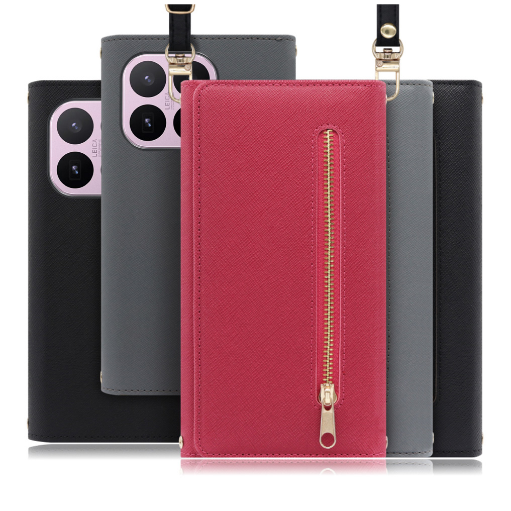 [ LOOF SHOULDER ] Xiaomi 17T シャオミ スマホケース ケース カバー ショルダー スマホショルダー ストラップ 肩掛け 首掛け 手帳型ケース カード収納 マグネット付き ベルトなし [ Xiaomi 17T ]