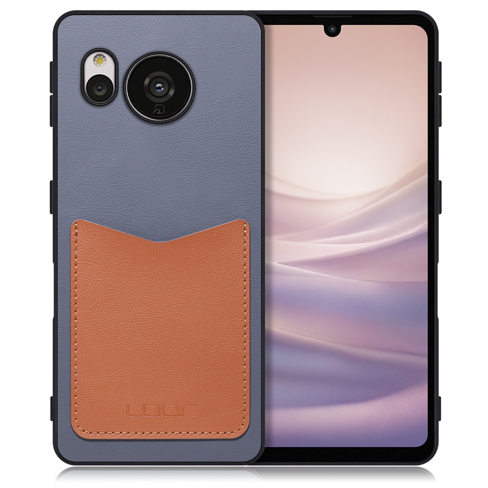 [LOOF PASS-SHELL (LEATHER Ver.)] AQUOS sense7 Plus sense7plus 7plus sense 7 スマホケース 背面 ケース カバー ハードケース カード収納 カードホルダー ストラップホール [ AQUOS sense7 Plus ]