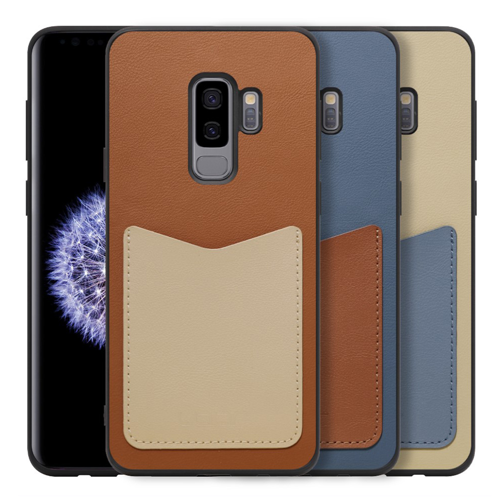 [LOOF PASS-SHELL (LEATHER Ver.)] Galaxy S9+ / SC-03K / SCV39 s9plus s9 Plus スマホケース 背面 ケース カバー ハードケース カード収納 カードホルダー ストラップホール [ Galaxy S9+ ]