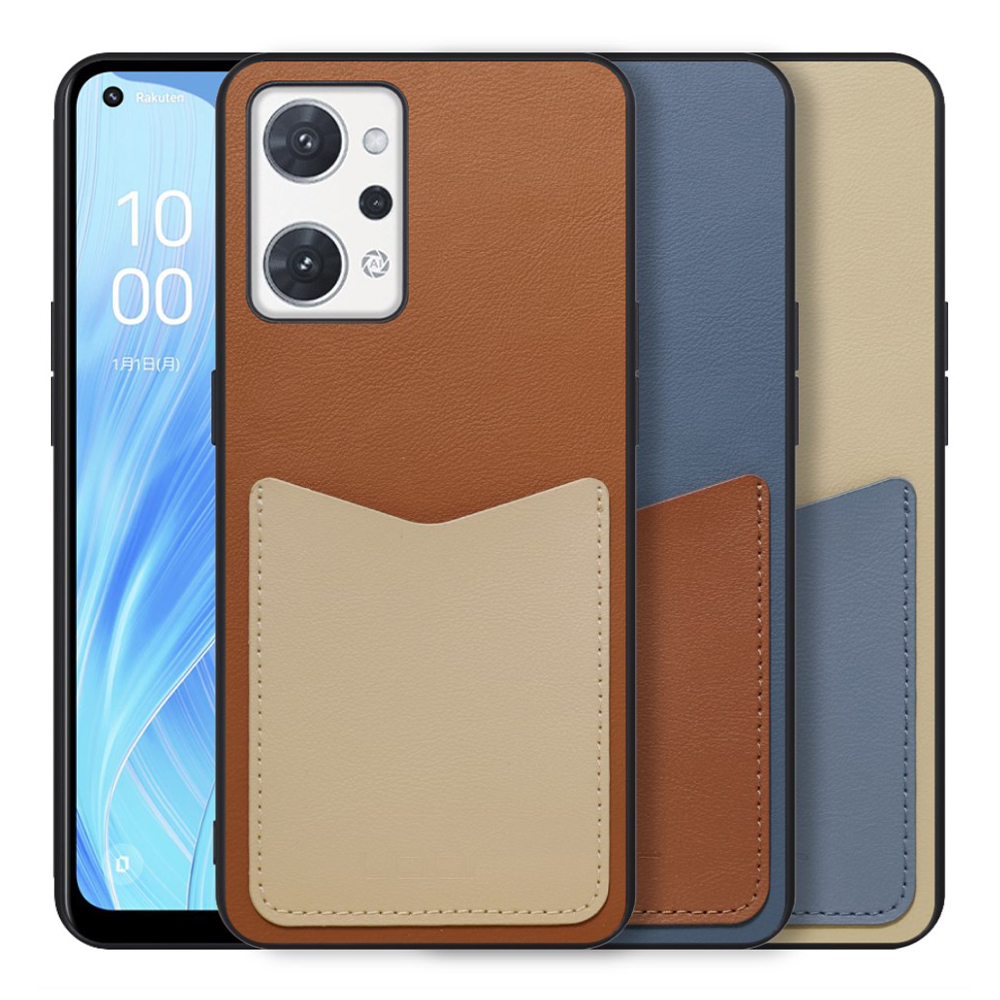 [LOOF PASS-SHELL (LEATHER Ver.)] OPPO Reno7 A / Reno9 A OPG04 / CPH2523 スマホケース 背面 ケース カバー ハードケース カード収納 カードホルダー ストラップホール [ OPPO Reno7 A / Reno9 A OPG04 / CPH2523 ]