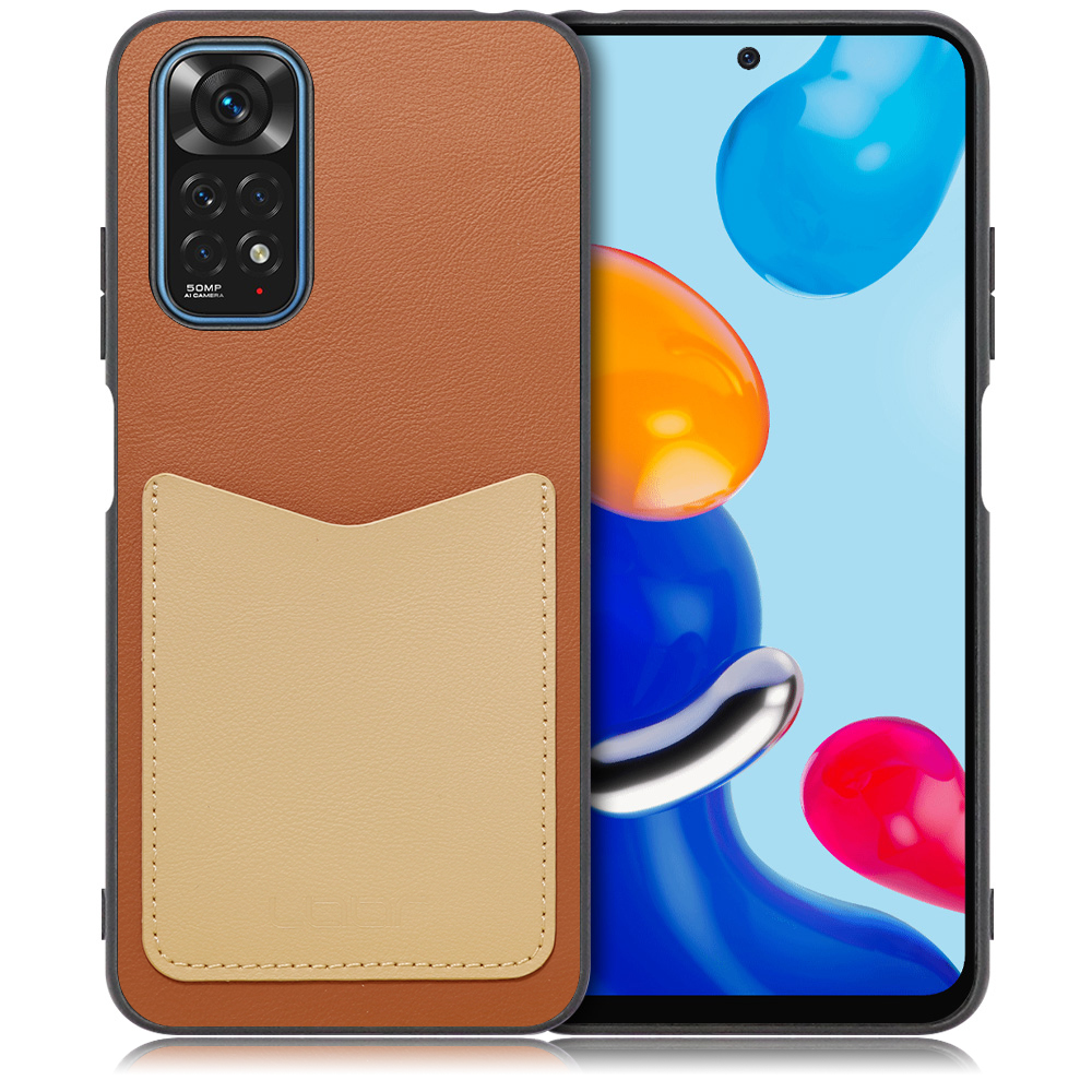 [LOOF PASS-SHELL (LEATHER Ver.)] Xiaomi Redmi Note 11 redminote11 note11  スマホケース 背面 ケース カバー ハードケース カード収納 カードホルダー ストラップホール [ Redmi Note 11 ]
