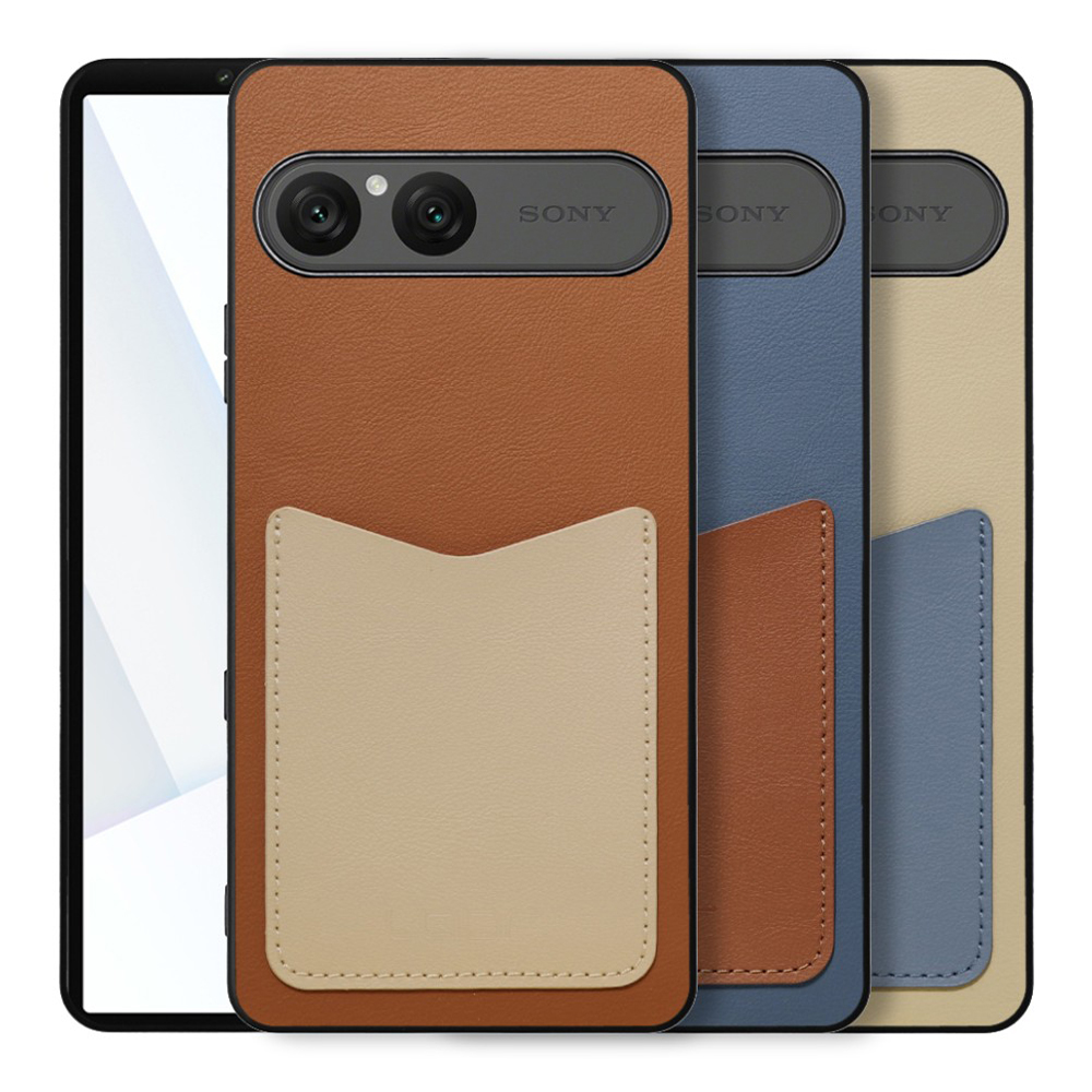 [ LOOF PASS-SHELL (LEATHER Ver.) ] Xperia 10 VII エクスペリア XQ-FE44 スマホケース 背面 ケース カバー ハードケース カード収納 カードホルダー ストラップホール [ Xperia 10 VII 用 ]