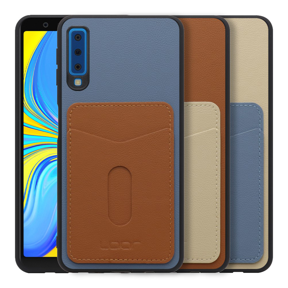 [ LOOF PASS-SHELL (LEATHER Ver.) スライド ] Galaxy A7 SM-A750C galaxya7 スマホケース 背面 ケース カバー ハードケース カード収納 カードホルダー ストラップホール [ Galaxy A7 ]
