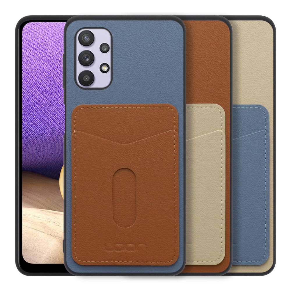 [ LOOF PASS-SHELL (LEATHER Ver.) スライド ] Galaxy A32 5G SCG08 a325g スマホケース 背面 ケース カバー ハードケース カード収納 カードホルダー ストラップホール [ Galaxy A32 5G ]