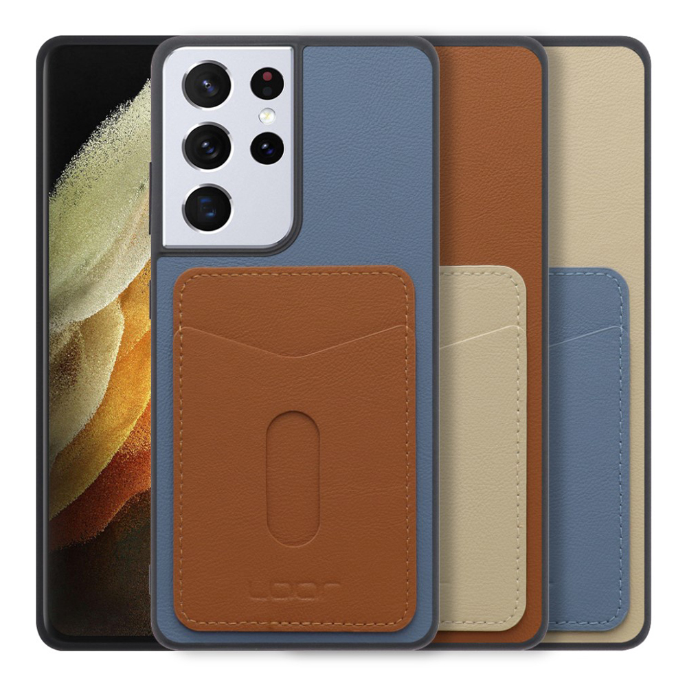 [ LOOF PASS-SHELL (LEATHER Ver.) スライド ] Galaxy S21 Ultra 5G SC-52B s21ultra5g s21ultra スマホケース 背面 ケース カバー ハードケース カード収納 カードホルダー ストラップホール [ Galaxy S21 Ultra 5G ]