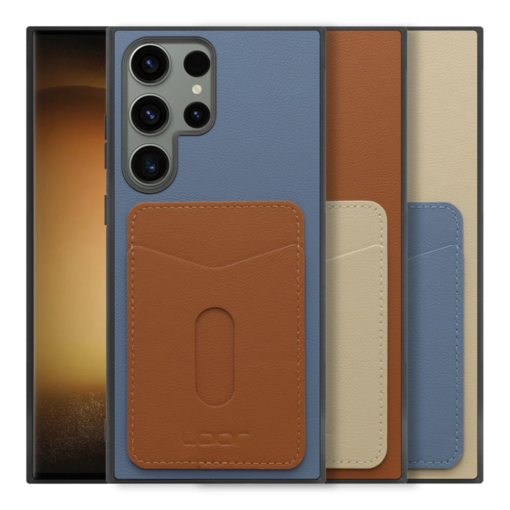 [ LOOF PASS-SHELL (LEATHER Ver.) スライド ] Galaxy S23 Ultra s23ultra スマホケース 背面 ケース カバー ハードケース カード収納 カードホルダー ストラップホール [ Galaxy S23 Ultra ]