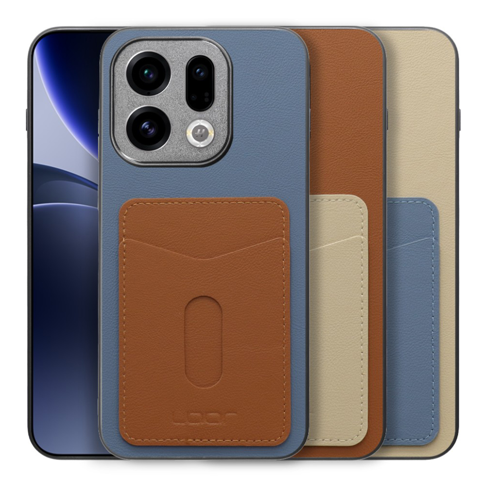 [ LOOF PASS-SHELL (LEATHER Ver.) スライド ] OPPO Find X9 OPG07 CPH2797 スマホケース 背面 ケース カバー ハードケース カード収納 カードホルダー ストラップホール [ OPPO Find X9 ]