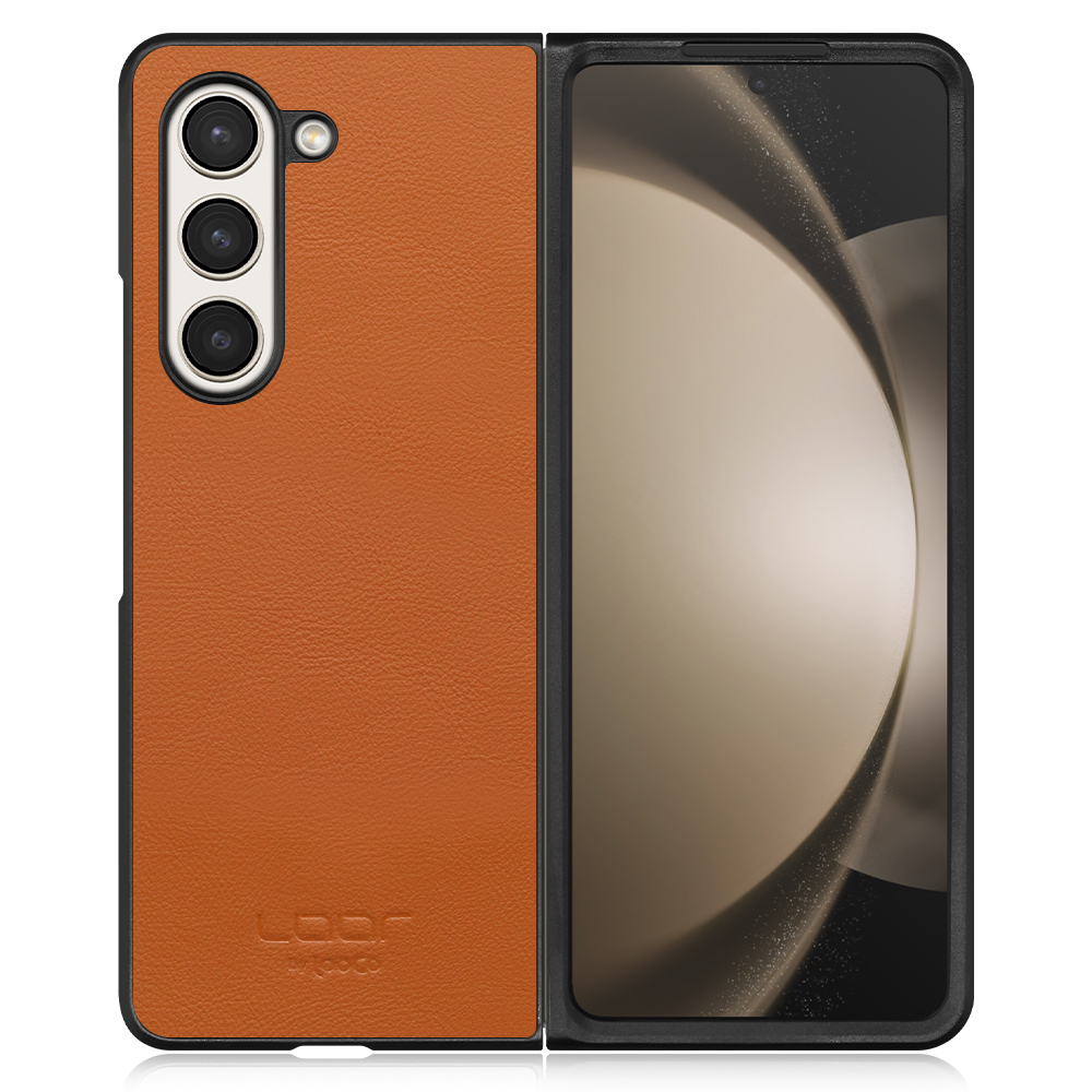 [ LOOF BASIC-SHELL ] Galaxy Z Fold5 zfold5 ケース カバー スマホケース 本革 レザー シンプル  [ Galaxy Z Fold5 ]