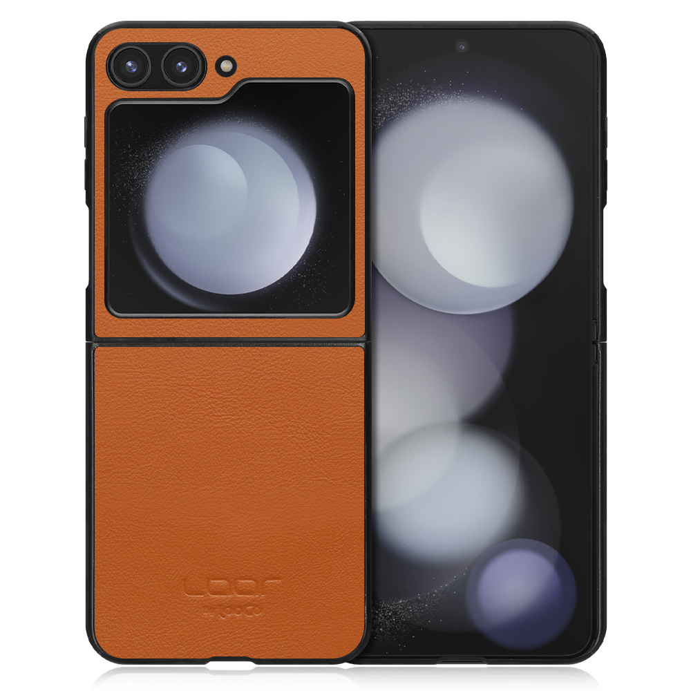 [ LOOF BASIC-SHELL ] Galaxy Z Flip5 zflip5 ケース カバー スマホケース 本革 レザー シンプル  [ Galaxy Z Flip5 ]