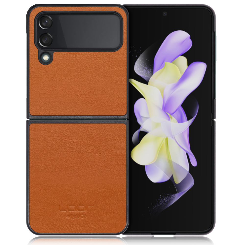 [ LOOF BASIC-SHELL ] Galaxy Z Flip4 zflip4 ケース カバー スマホケース 本革 レザー シンプル  [ Galaxy Z Flip4 ]