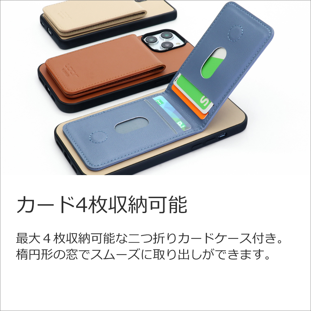 [ LOOF BASIC-SHELL SLIM CARD ] iPhone 11 iPhone11 ケース 背面 カード収納 カード入れ カードポケット カバー スマホケース 薄型 大容量 本革 [ iPhone 11 ]