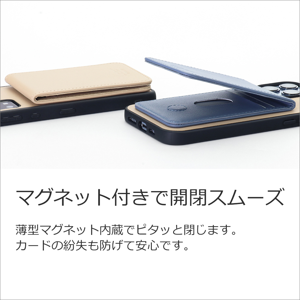 [ LOOF BASIC-SHELL SLIM CARD ] iPhone 12 Pro Max iphone12promax 12promax 12プロマックス ケース 背面 カード収納 カード入れ カードポケット カバー スマホケース 薄型 大容量 本革 [ iPhone 12 Pro Max ]