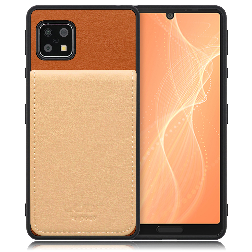 [ LOOF BASIC-SHELL SLIM CARD ] AQUOS sense4 / sense4 lite / sense4 basic / sense5G / やさしいスマホ2 sense 4 4lite 4basic 5G sense4lite sense4basic ケース 背面 カード収納 カード入れ カードポケット カバー スマホケース 薄型 大容量 本革 [ AQUOS sense4 / sense4 lite / sense4 basic / sense5G ]