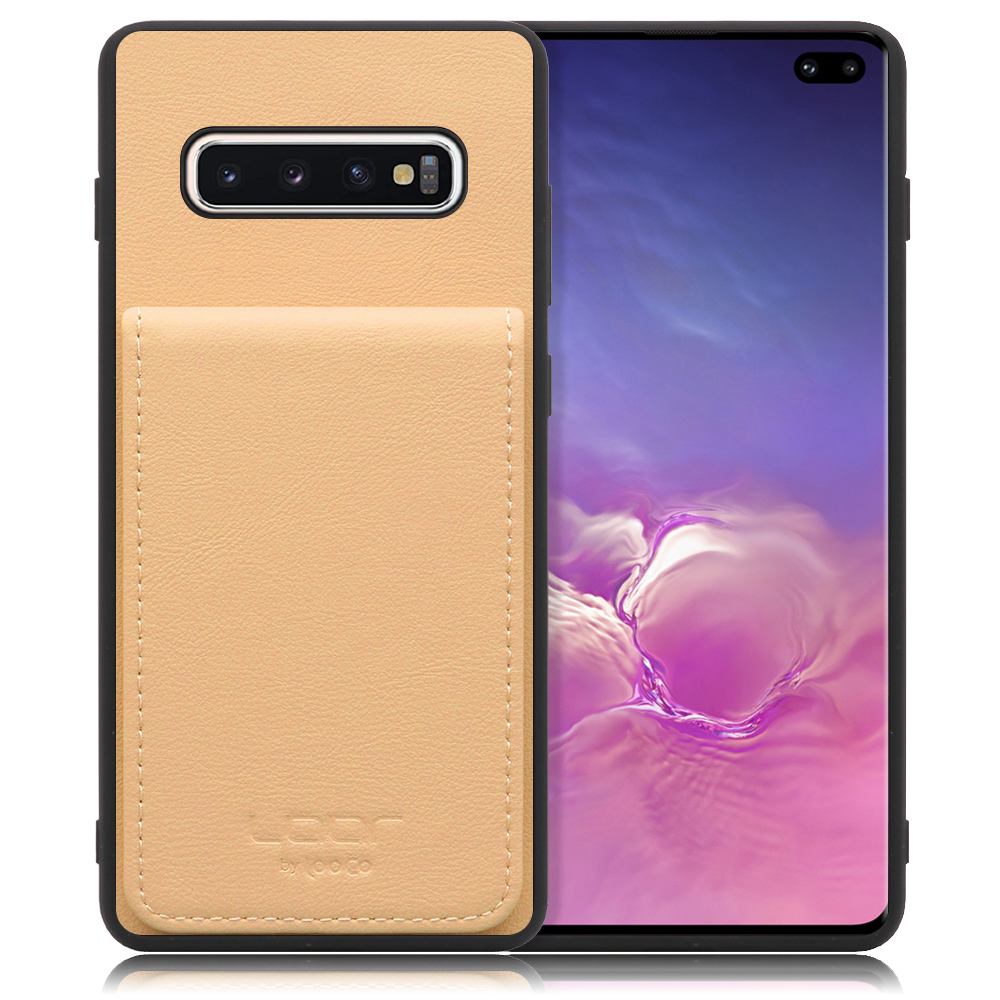 [ LOOF BASIC-SHELL SLIM CARD ] Galaxy S10+ / SC-04L / SCV42 s10plus s10 plus ケース 背面 カード収納 カード入れ カードポケット カバー スマホケース 薄型 大容量 本革 [ Galaxy S10+ ]