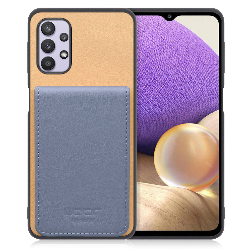 [ LOOF BASIC-SHELL SLIM CARD ] Galaxy A32 5G / SCG08 a325g ケース 背面 カード収納 カード入れ カードポケット カバー スマホケース 薄型 大容量 本革 [ Galaxy A32 5G ]
