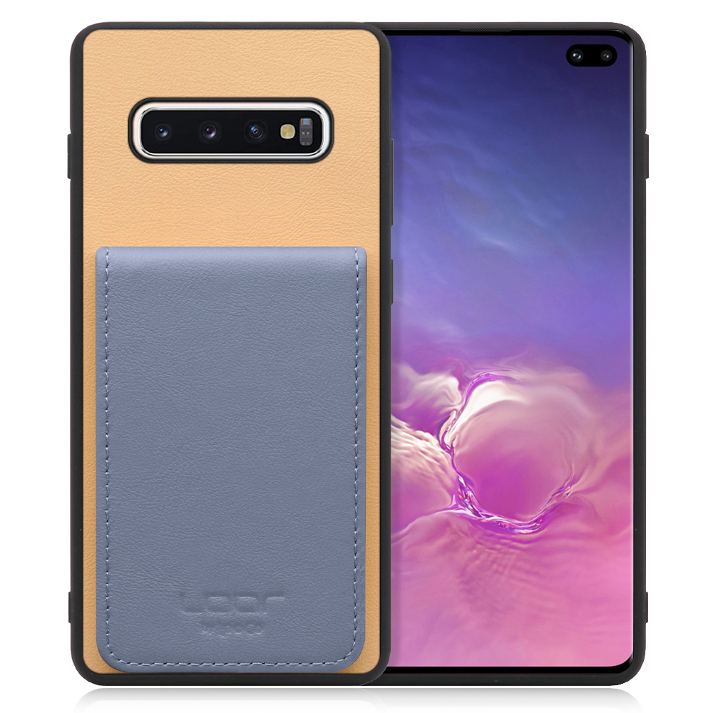 [ LOOF BASIC-SHELL SLIM CARD ] Galaxy S10+ / SC-04L / SCV42 s10plus s10 plus ケース 背面 カード収納 カード入れ カードポケット カバー スマホケース 薄型 大容量 本革 [ Galaxy S10+ ]