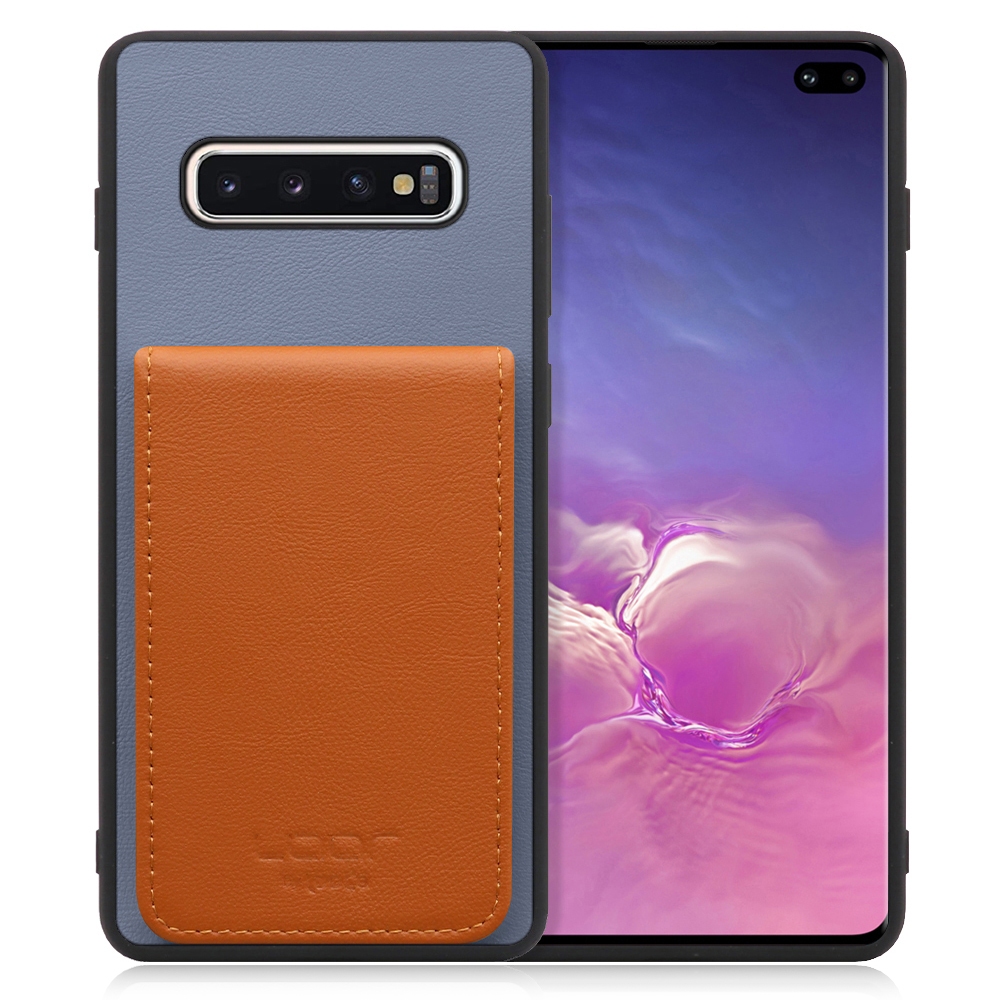 [ LOOF BASIC-SHELL SLIM CARD ] Galaxy S10+ / SC-04L / SCV42 s10plus s10 plus ケース 背面 カード収納 カード入れ カードポケット カバー スマホケース 薄型 大容量 本革 [ Galaxy S10+ ]