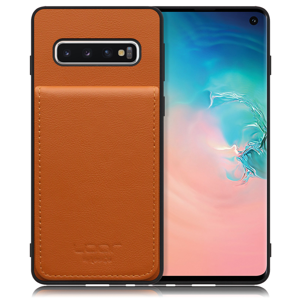 [ LOOF BASIC-SHELL SLIM CARD ] Galaxy S10 / SC-03L / SCV41 galaxys10 ケース 背面 カード収納 カード入れ カードポケット カバー スマホケース 薄型 大容量 本革 [ Galaxy S10 ]