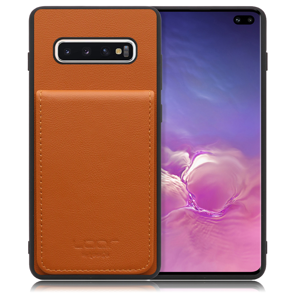 [ LOOF BASIC-SHELL SLIM CARD ] Galaxy S10+ / SC-04L / SCV42 s10plus s10 plus ケース 背面 カード収納 カード入れ カードポケット カバー スマホケース 薄型 大容量 本革 [ Galaxy S10+ ]