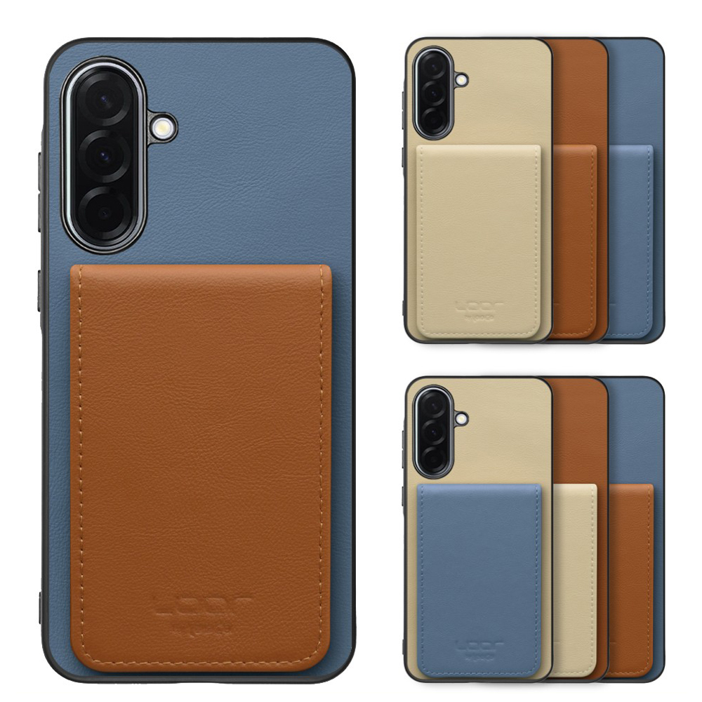 [ LOOF BASIC-SHELL SLIM CARD 4カード ] Galaxy A36 5G SC-54F ケース 背面 カード収納 カード入れ カードポケット カバー スマホケース 薄型 大容量 本革 [ Galaxy A36 5G ]