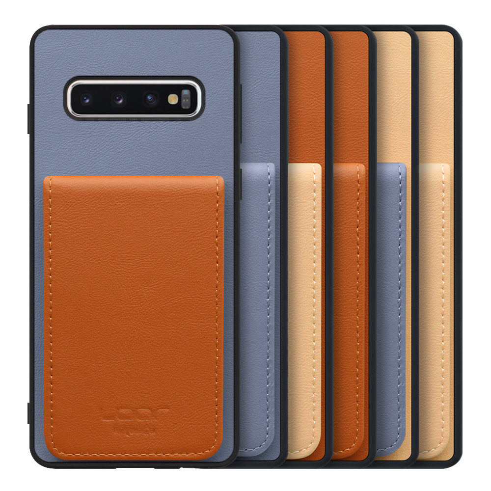 [ LOOF BASIC-SHELL SLIM CARD ] Galaxy S10 / SC-03L / SCV41 galaxys10 ケース 背面 カード収納 カード入れ カードポケット カバー スマホケース 薄型 大容量 本革 [ Galaxy S10 ]