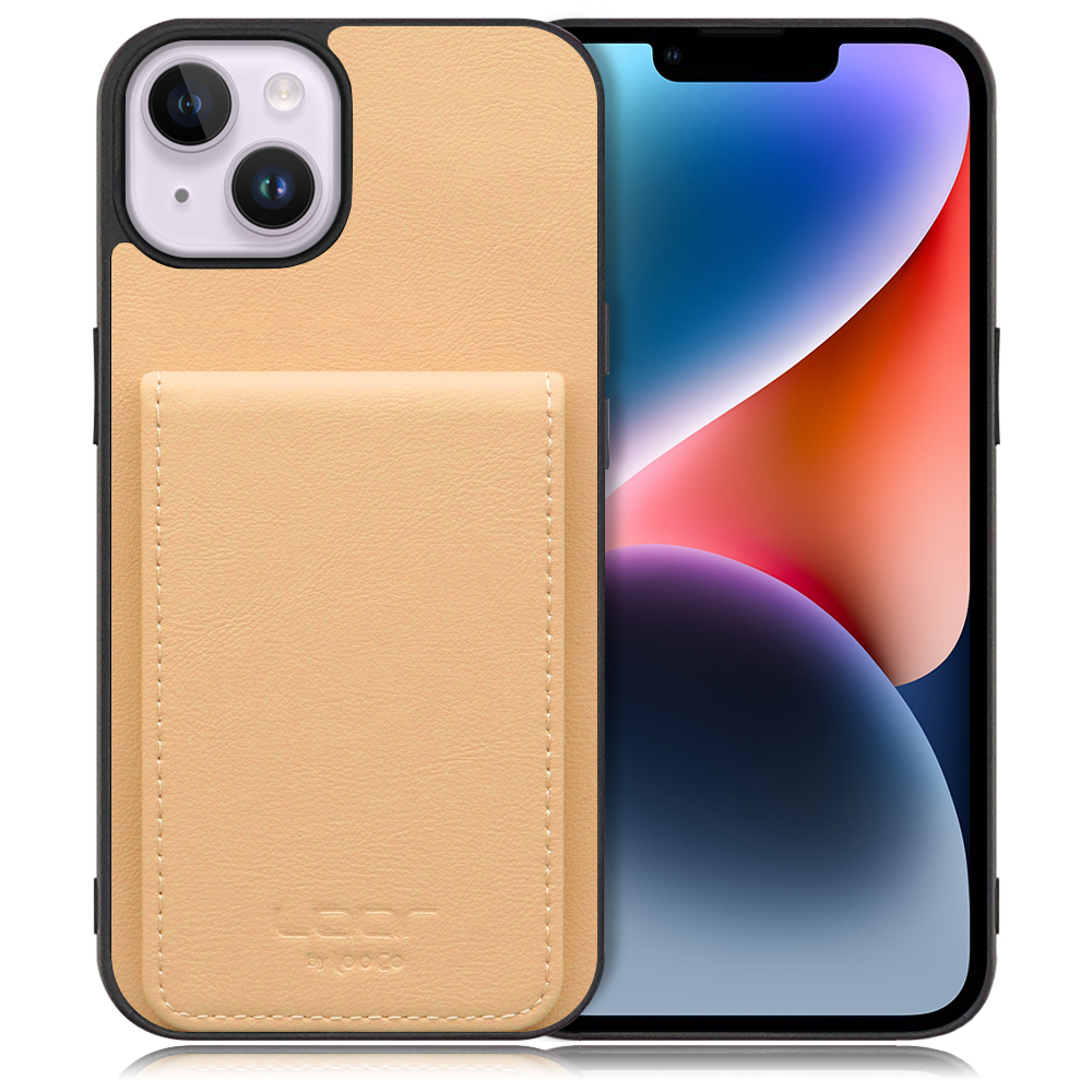 [ LOOF BASIC-SHELL SLIM CARD ] iPhone 14 Plus iphone14plus 14plus 14+ プラス ケース 背面 カード収納 カード入れ カードポケット カバー スマホケース 薄型 大容量 本革 [ iPhone 14 Plus ]