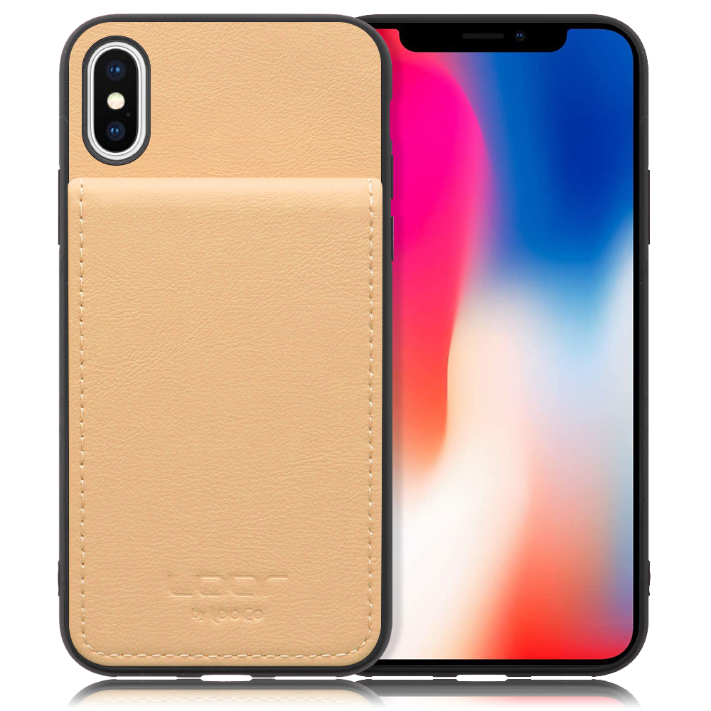 [ LOOF BASIC-SHELL SLIM CARD ] iPhone X / XS iPhonex iPhonexs ケース 背面 カード収納 カード入れ カードポケット カバー スマホケース 薄型 大容量 本革 [ iPhone X / XS ]