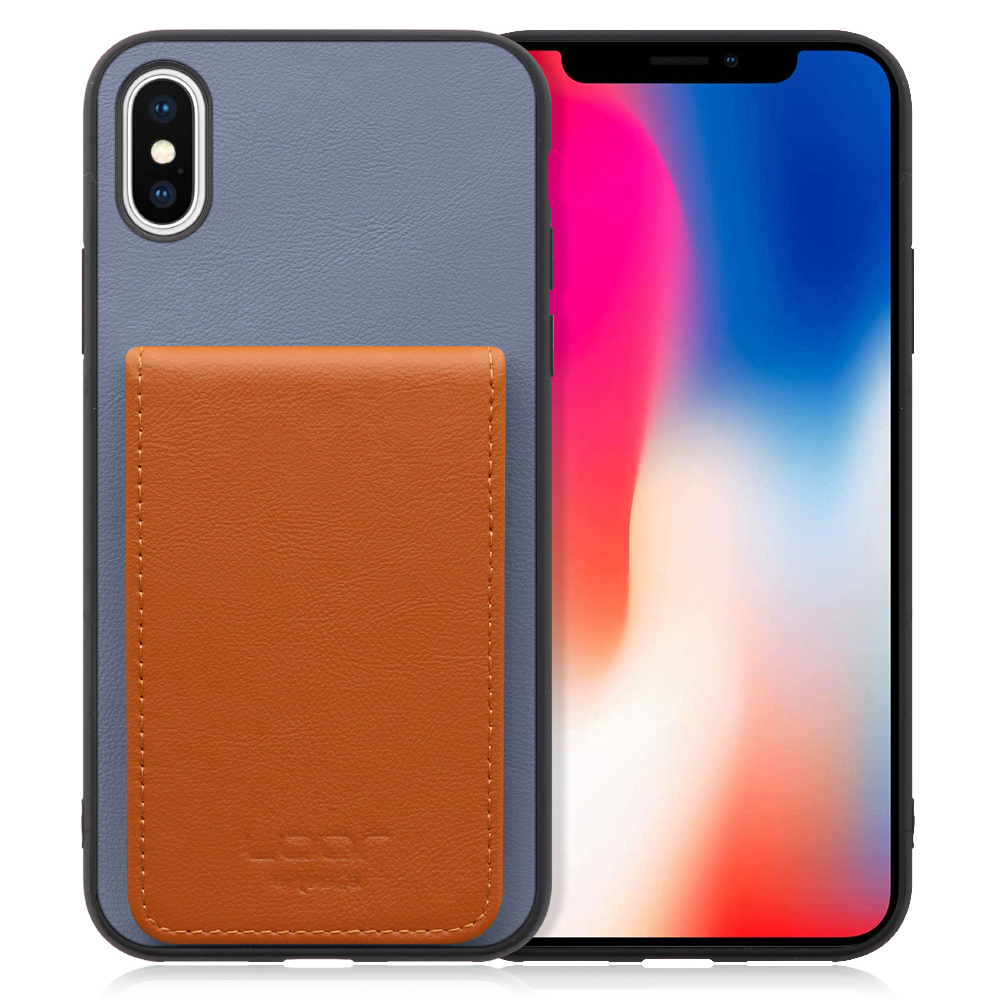 [ LOOF BASIC-SHELL SLIM CARD ] iPhone X / XS iPhonex iPhonexs ケース 背面 カード収納 カード入れ カードポケット カバー スマホケース 薄型 大容量 本革 [ iPhone X / XS ]