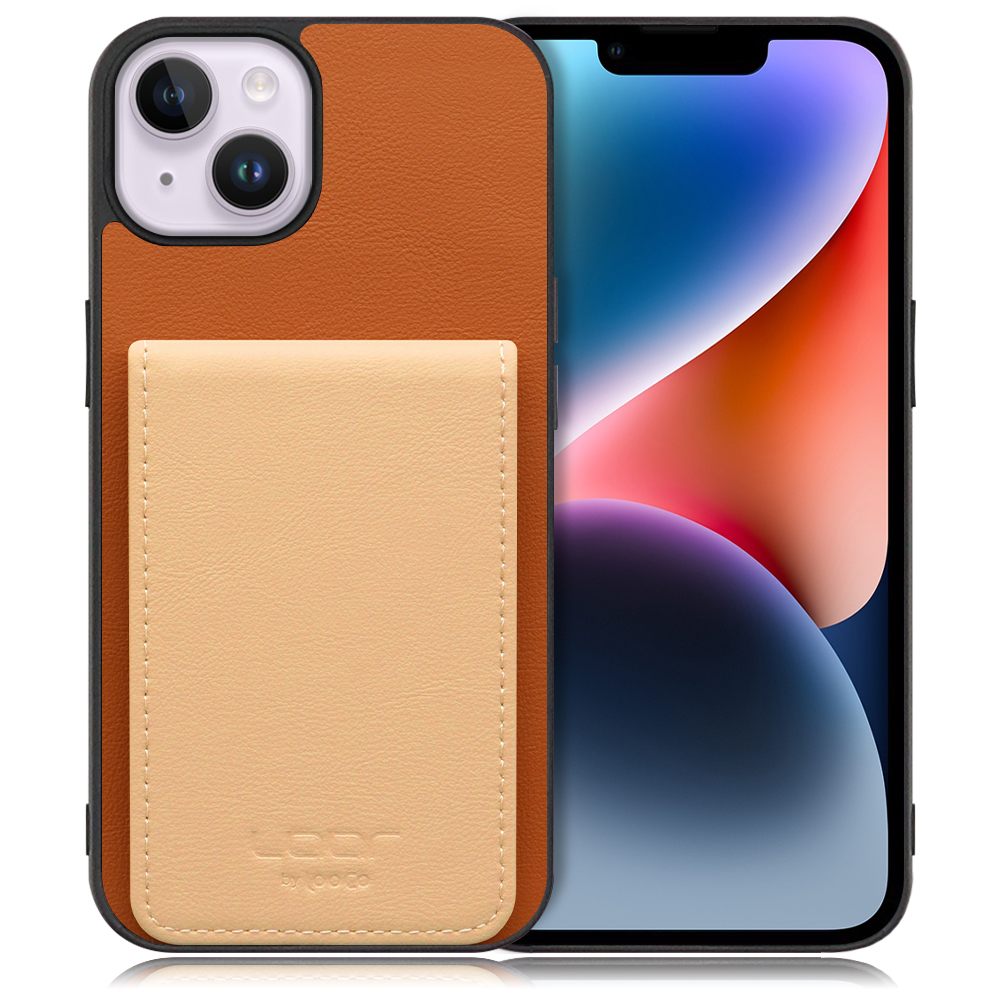 [ LOOF BASIC-SHELL SLIM CARD ] iPhone 14 Plus iphone14plus 14plus 14+ プラス ケース 背面 カード収納 カード入れ カードポケット カバー スマホケース 薄型 大容量 本革 [ iPhone 14 Plus ]