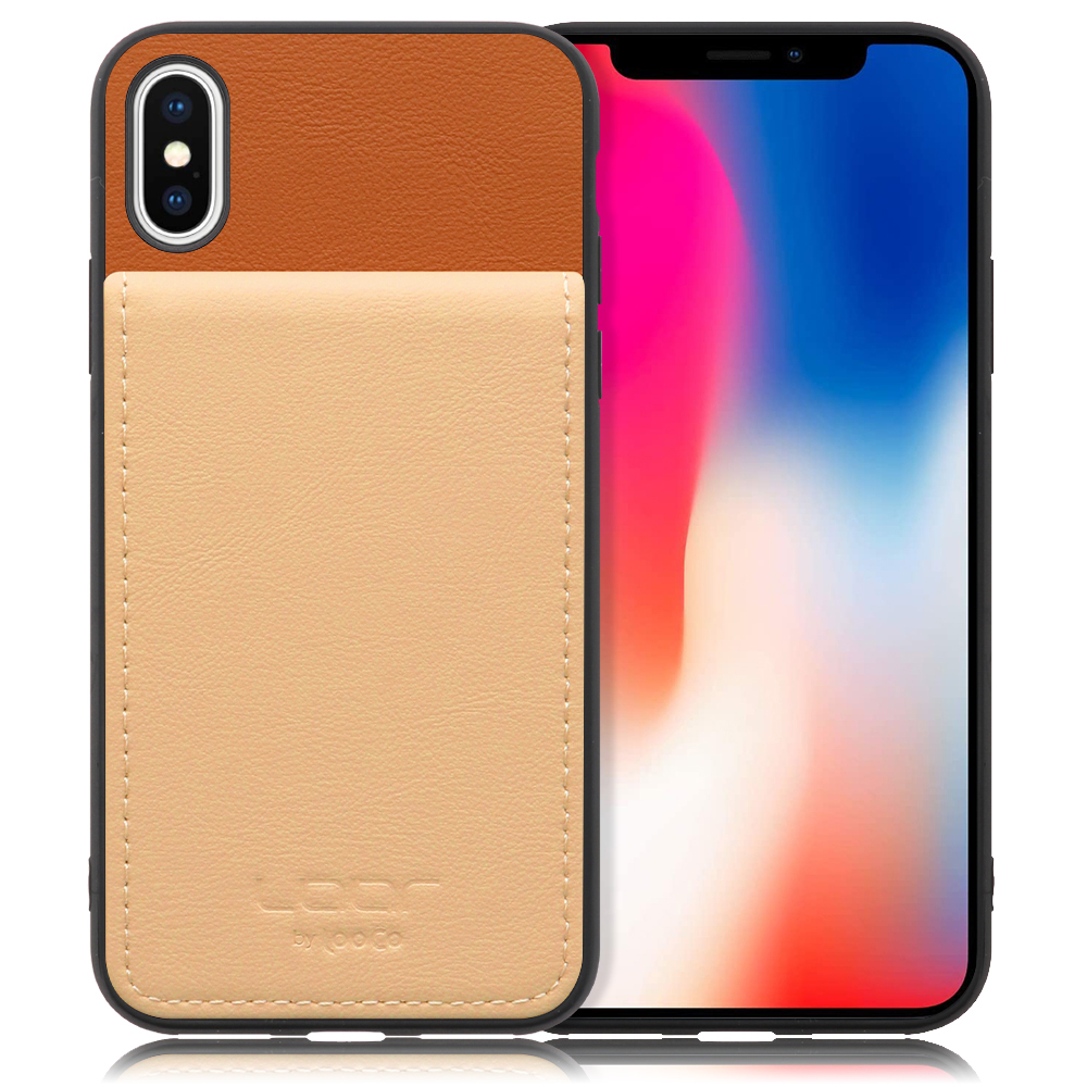 [ LOOF BASIC-SHELL SLIM CARD ] iPhone X / XS iPhonex iPhonexs ケース 背面 カード収納 カード入れ カードポケット カバー スマホケース 薄型 大容量 本革 [ iPhone X / XS ]